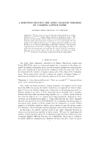 Aztec Diamond Theorem by Combing Lattice Paths