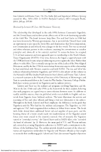 Book Reviews Ivan Lakovic and Dmitar Tasic, the Tito-Stalin Split