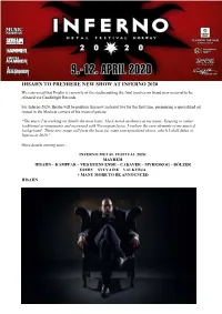 Ihsahn to Premiere New Show at Inferno 2020