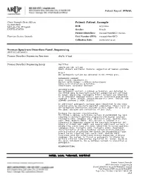 Noonan Spectrum Disorders Panel, Sequencing ARUP Test Code 2010772 Noonan Disorders Sequencing Specimen Whole Blood