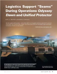 “Seams” During Operations Odyssey Dawn and Unified Protector