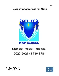 Student-Parent Handbook