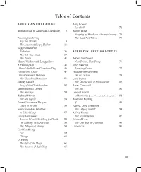 Table of Contents