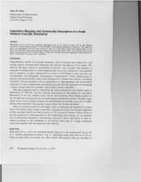 Tggetation Mapping and Community Description of a Small Western