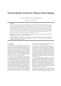 The Beam Radiance Estimate for Volumetric Photon Mapping