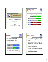 15-441 Computer Networking IP Address Classes Subnetting