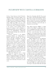 Interview with Tanya Luhrmann
