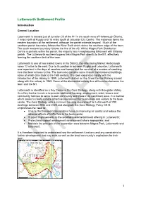 Lutterworth Settlement Profile Introduction