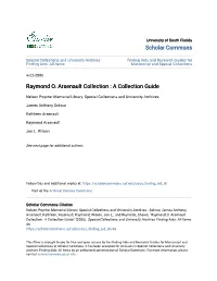 Raymond O. Arsenault Collection : a Collection Guide
