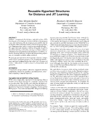 Reusable Hypertext Structures for Distance and JIT Learning