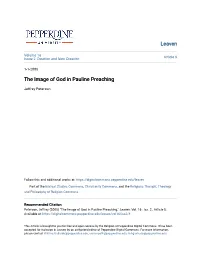 The Image of God in Pauline Preaching
