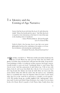 1 Identity and the Coming-Of-Age Narrative