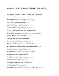 Accelerated Reader Book List 08-09