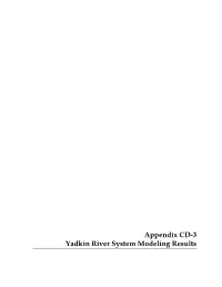 Appendix CD-3 Yadkin River System Modeling Results