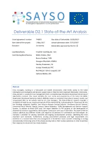 Deliverable D2.1 State-Of-The-Art Analysis