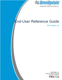 End-User Reference Guide OU Campus V10
