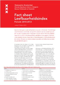 Fact Sheet Leefbaarheidsindex Periode 2010-2012