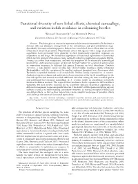 Functional Diversity of Non&#X2010;Lethal