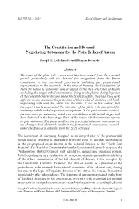 Negotiating Autonomy for the Plain Tribes of Assam