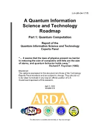 Part 1: Quantum Computation