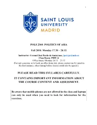 Please Read This Syllabus Carefully. It Contains Important Information About the Course Content and Assessment