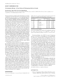 Tetrazepam Allergy: a Case Series of Cutaneous Adverse Events