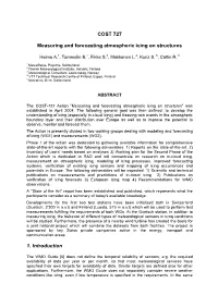 COST-727: Measuring and Forecasting Atmospheric Icing