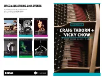 Craig Taborn + Vicky Chow Program