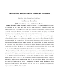 Efficient Selection of Vector Instructions Using Dynamic Programming