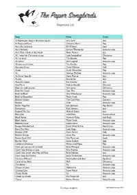 Repertoire List