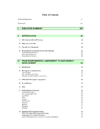 Table of Contents