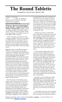 The Round Tablette Founding Editor: James W