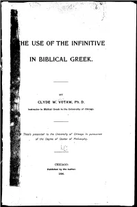 The Use of the Infinitive in Biblical Greek. PDF by Library of Congress