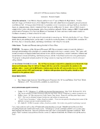 2018-2019 AP Macroeconomics Course Syllabus