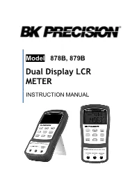 878B and 879B LCR Meter User Manual