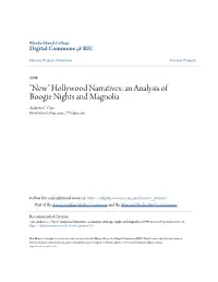 An Analysis of Boogie Nights and Magnolia Andrew C