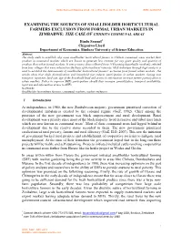 Examining the Sources of Smallholder Horticultural