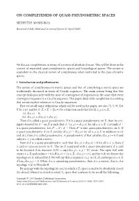On Completeness of Quasi-Pseudometric Spaces