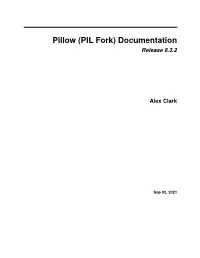 Pillow (PIL Fork) Documentation Release 8.3.2