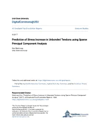 Prediction of Stress Increase in Unbonded Tendons Using Sparse Principal Component Analysis