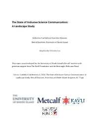 The State of Inclusive Science Communication: a Landscape Study