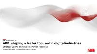 ABB Group Strategy Update Presentation 2019