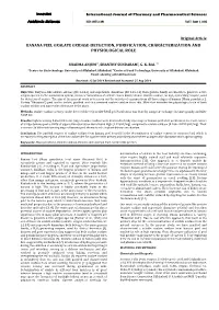 Banana Peel Oxalate Oxidase-Detection, Purification, Characterization and Physiological Role