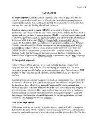 DATABASE II 2.1 DEFINITION a Database Is an Organized Collection