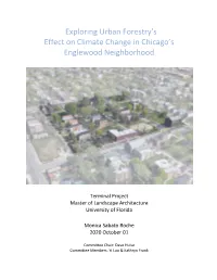 Exploring Urban Forestry's Effect on Climate Change in Chicago's Englewood Neighborhood