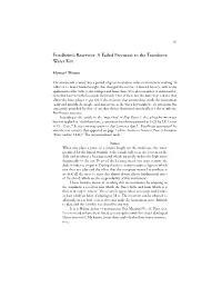 Friedheim's Reservoir: a Failed Precursor to the Trombone Water Key