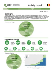 GBIF Country Report BE