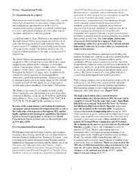 I Preface: Organizational Profile P.1 Organizational Description