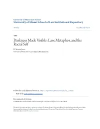 Law, Metaphor, and the Racial Self D
