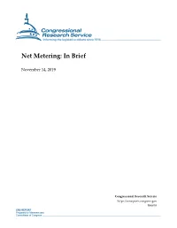 Net Metering: in Brief